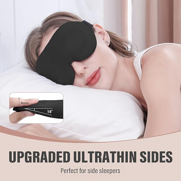 Sleep Mask for Side Sleeper, Complete Light Blocking 3D Sleeping Eye Mask