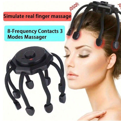 Portable 360 Degree Head Massager With 8 Fingers